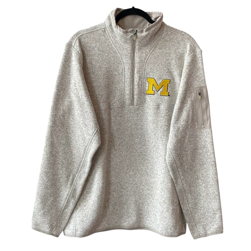 Antigua University of Michigan 1/4 Zip Men's Large NWT - Picture 2 of 8